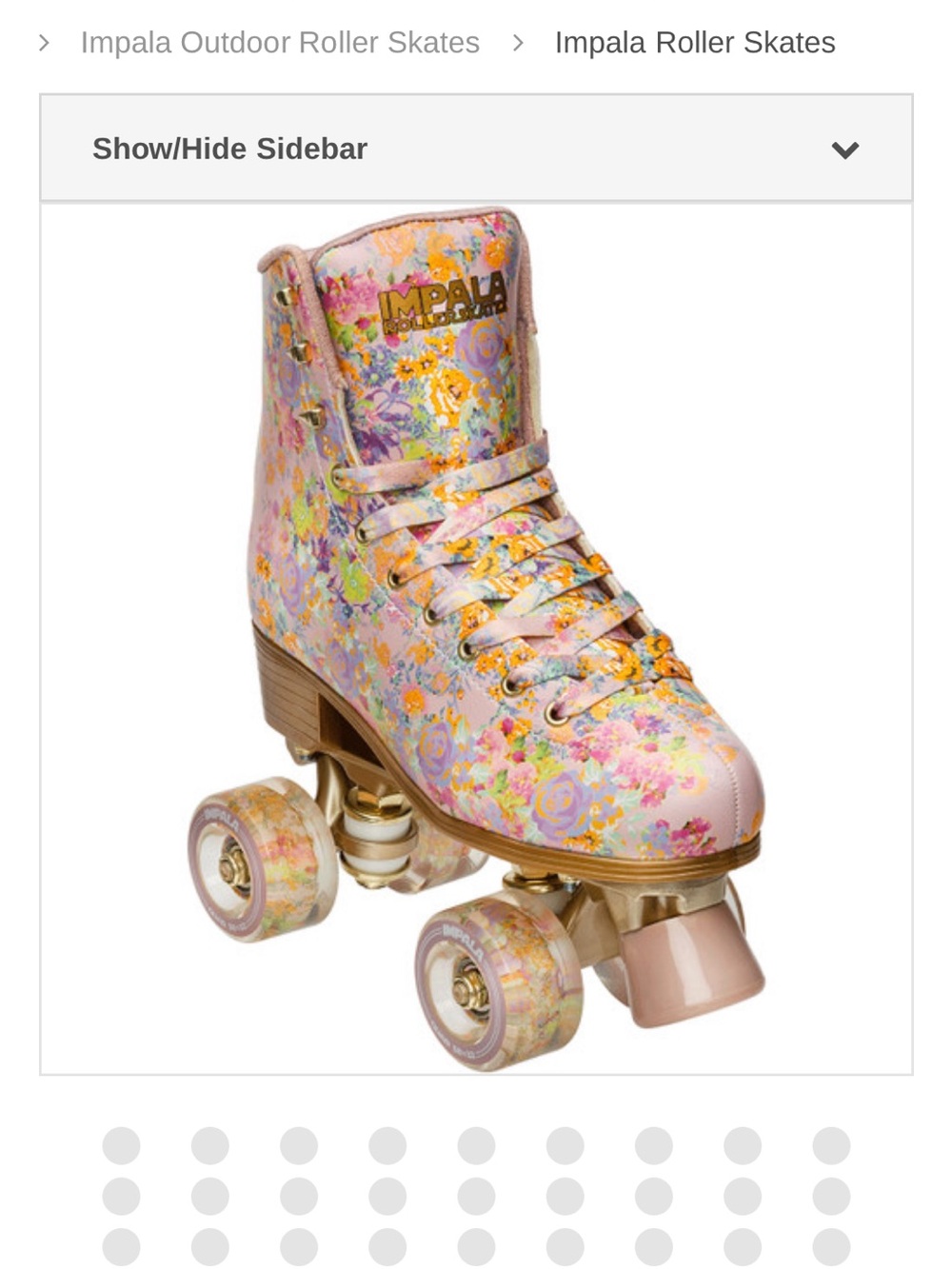 Impala Floral Pink Roller Skates for Women